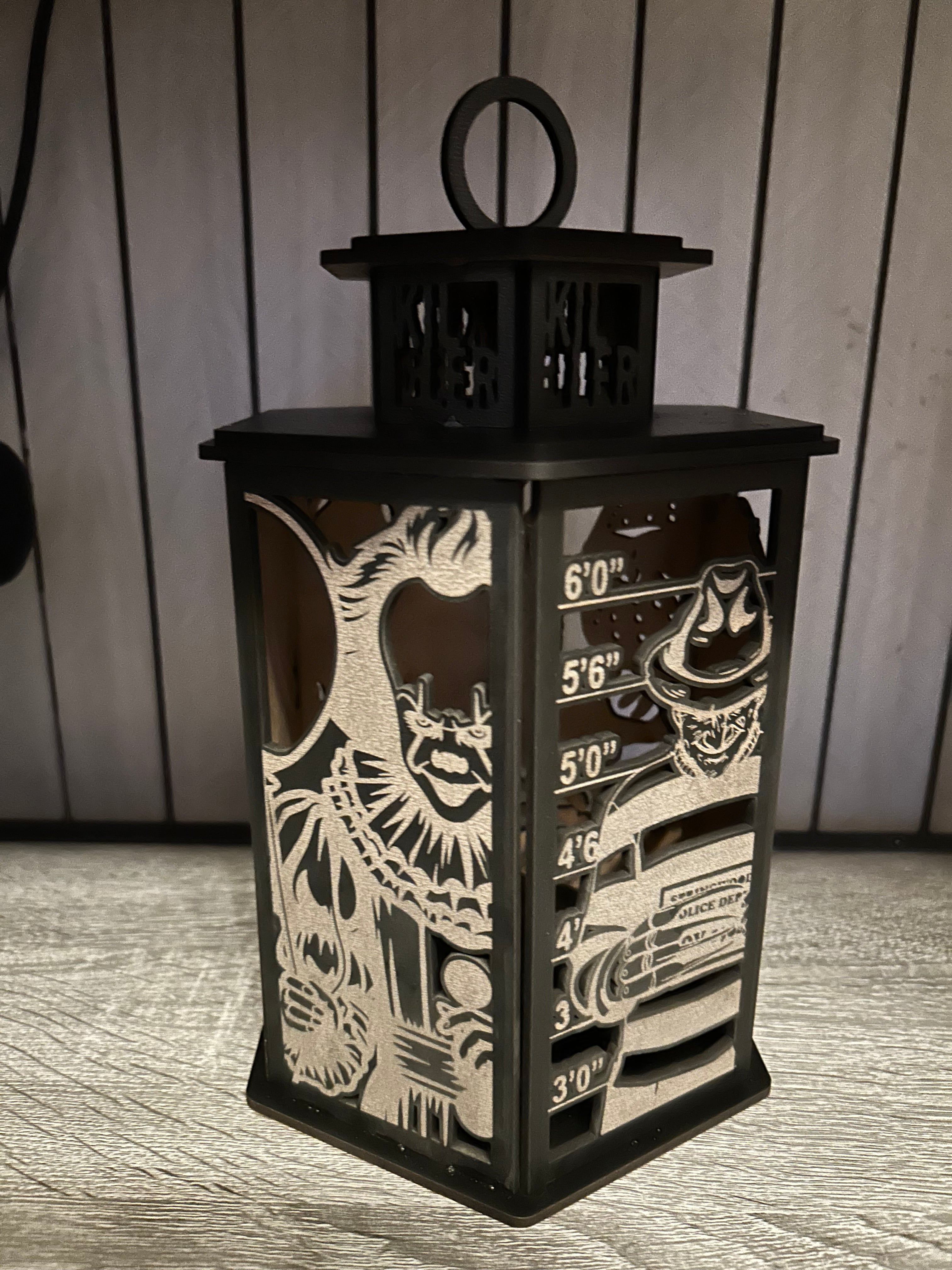 Horror Laterne schwarz