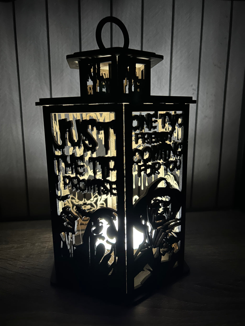 Horror Laterne mit Sprüchen
