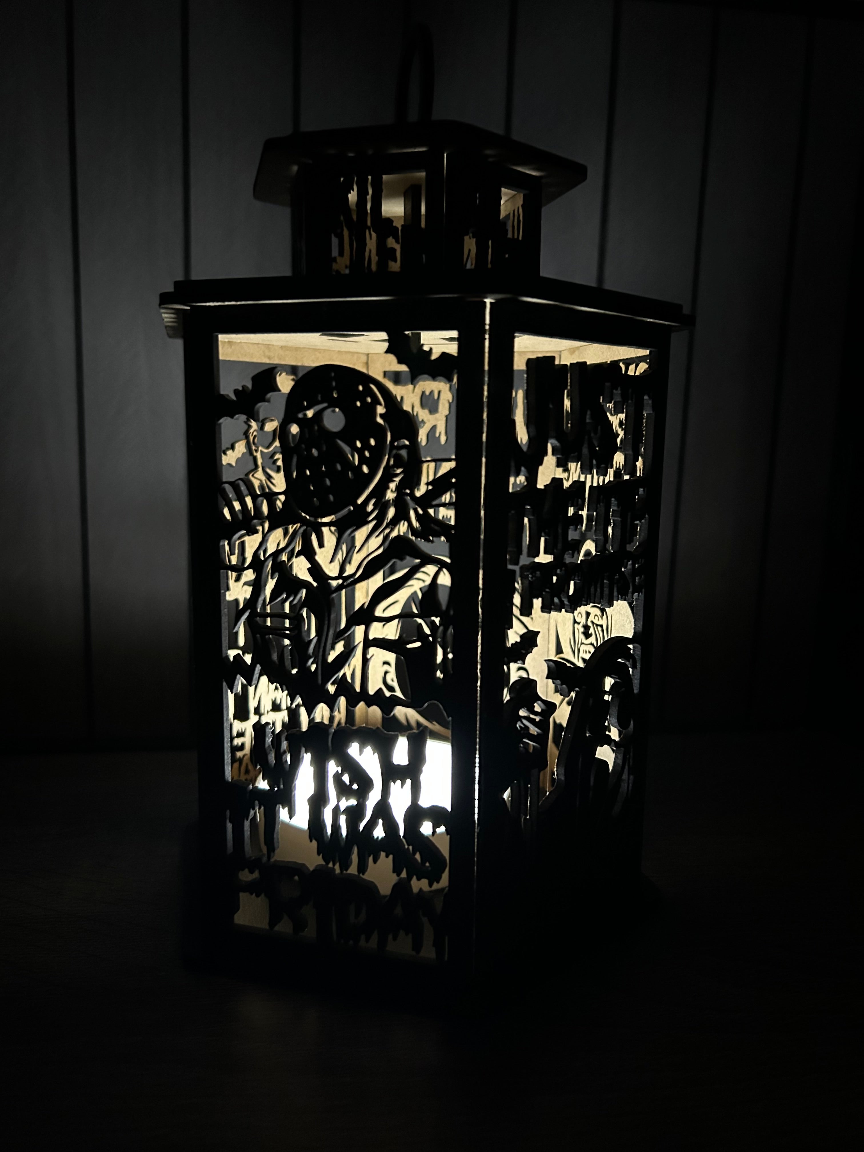 Horror Laterne mit Sprüchen
