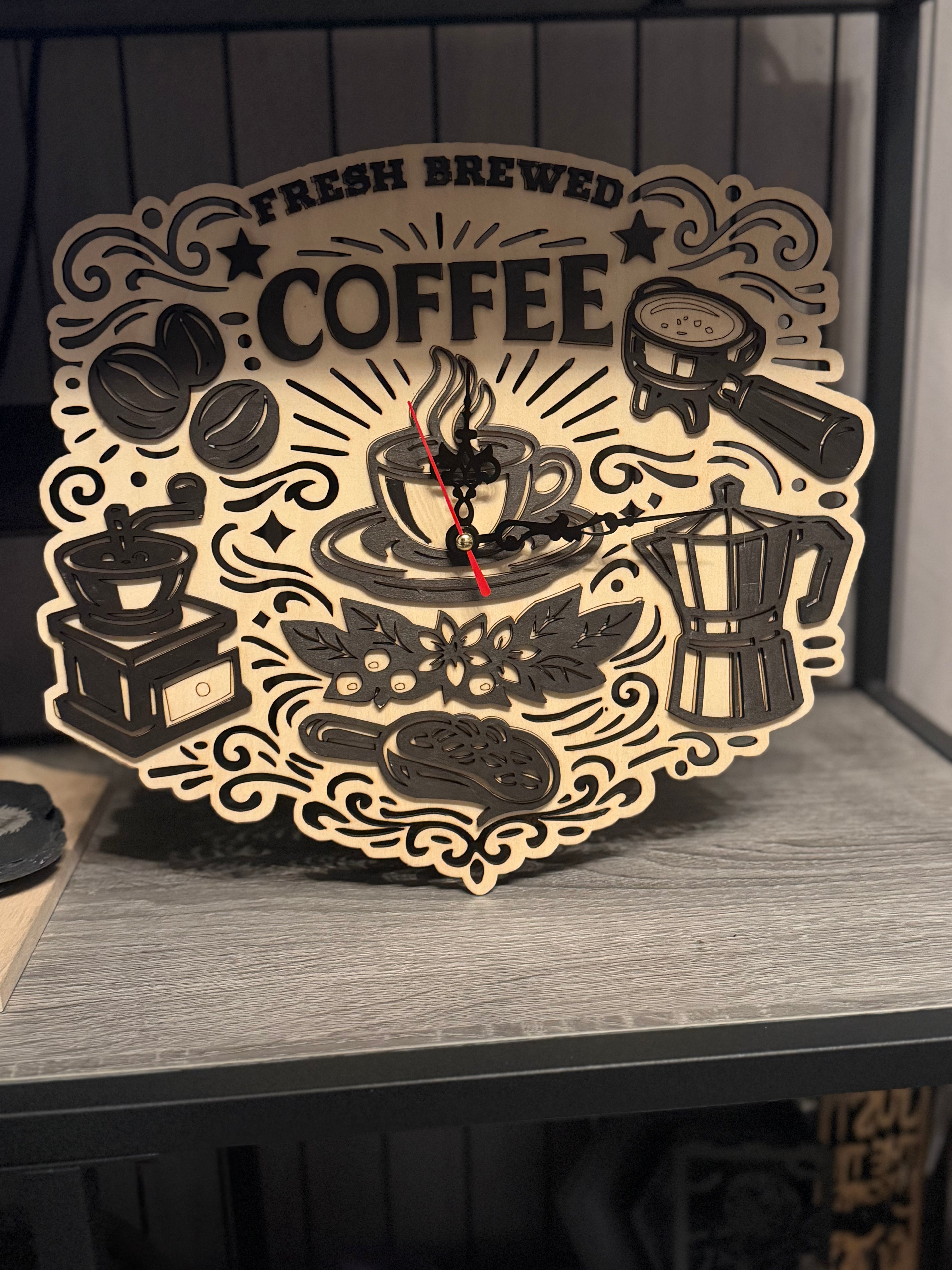 Küchen Uhr Coffee